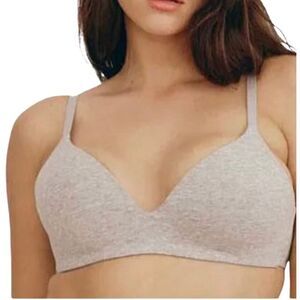 Organic Basics hot pink t shirt plunge bra. Extra soft with adjustable straps an